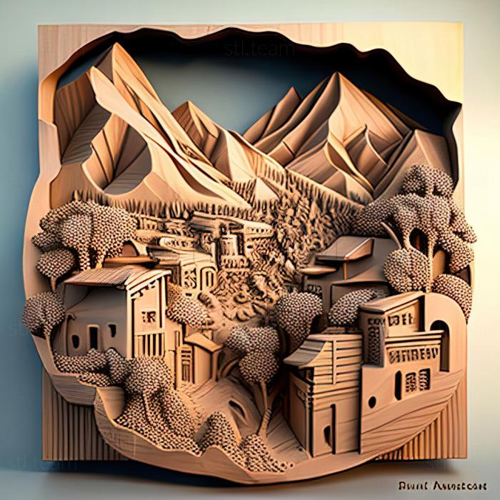 3D модель Згарта Эден в Ливане (STL)